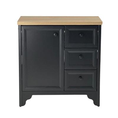 Gabinete Armário Banheiro Ditália Com Tampo Bn-05 Preto