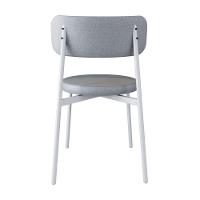 2 Unidades Cadeira Kyta Fixa C-4 Pés 50 X 44,7 X 83,8 Cm Pés Brancos. Corriente Cinza Claro Corriente Cinza Claro - 5