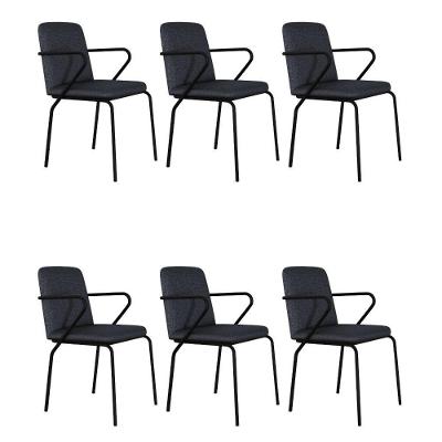 Cadeira Bloom Fixa C-4 Pes C-braco 490x580x850 Mm C-6 Un Grafite Corriente Grafite Corriente