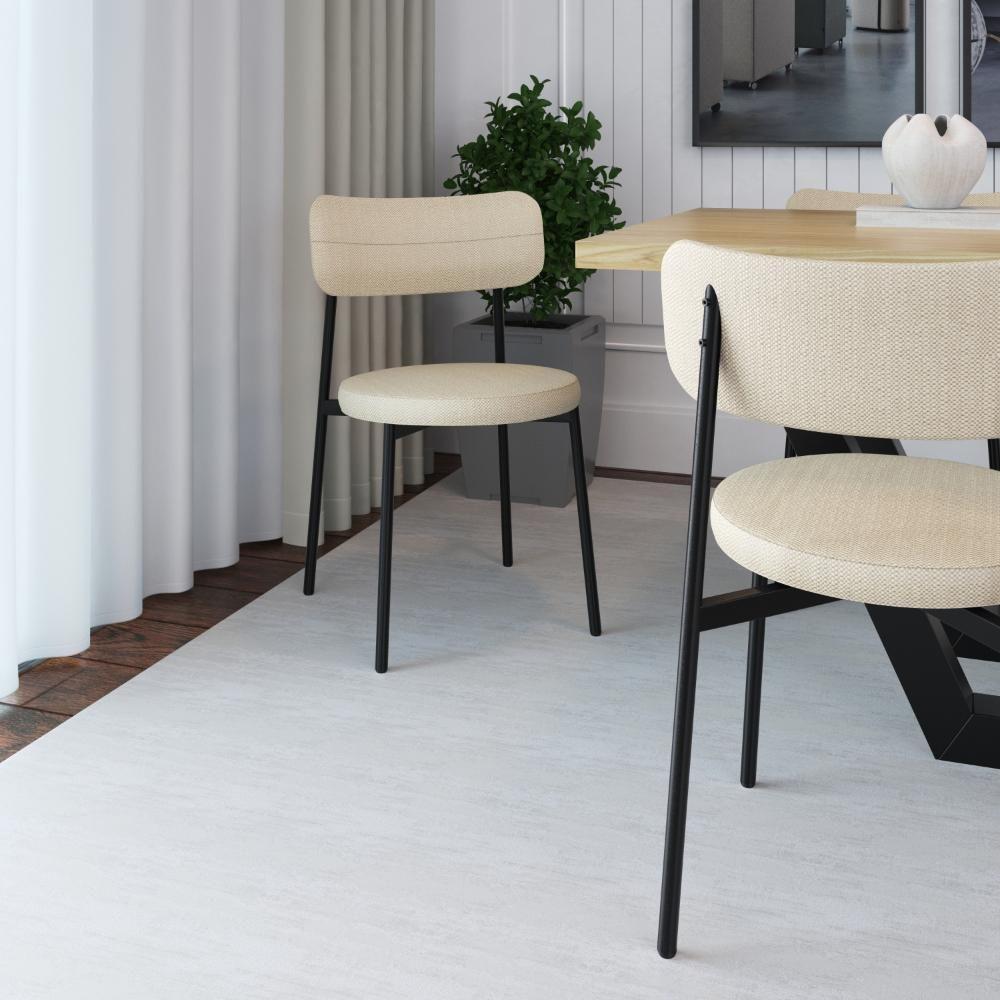 Cadeira Kyta Fixa C-4 Pés 50 X 44,7 X 83,8 Cm. Corriente Areia Corriente Areia - 2