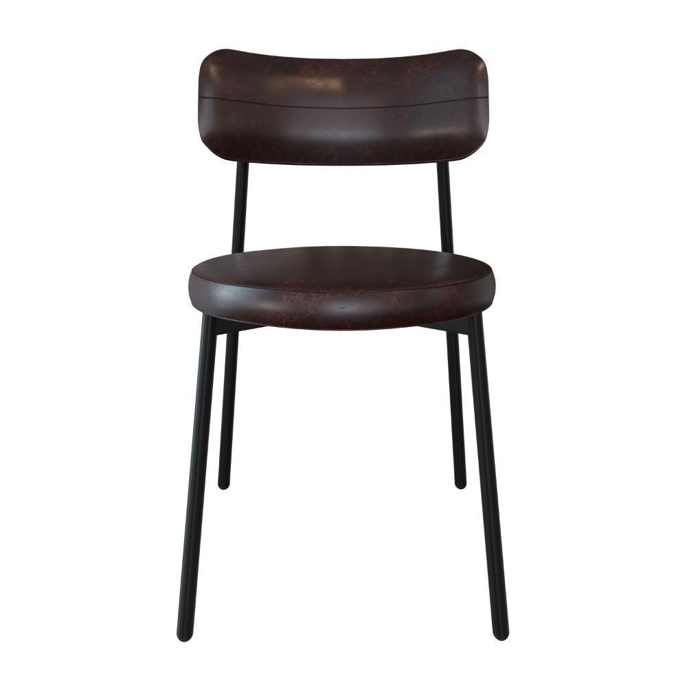 Cadeira Kyta Fixa C-4 Pés 50 X 44,7 X 83,8 Cm. Courino Café Courino Café - 4