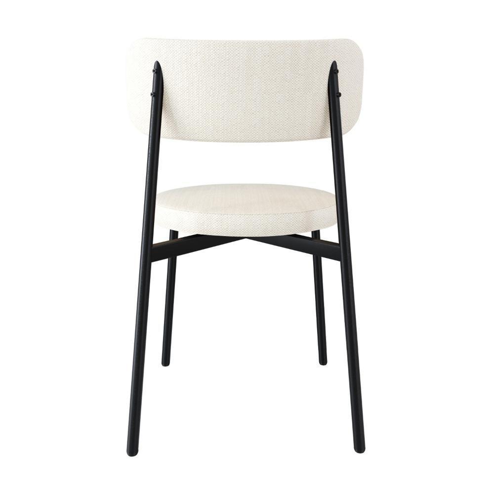 2 Unidades Cadeira Kyta Fixa C-4 Pés 50 X 44,7 X 83,8 Cm. Corriente Palha Corriente Palha - 5