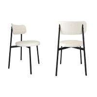 2 Unidades Cadeira Kyta Fixa C-4 Pés 50 X 44,7 X 83,8 Cm. Corriente Palha Corriente Palha - 1