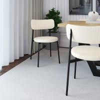 2 Unidades Cadeira Kyta Fixa C-4 Pés 50 X 44,7 X 83,8 Cm. Corriente Palha Corriente Palha - 2