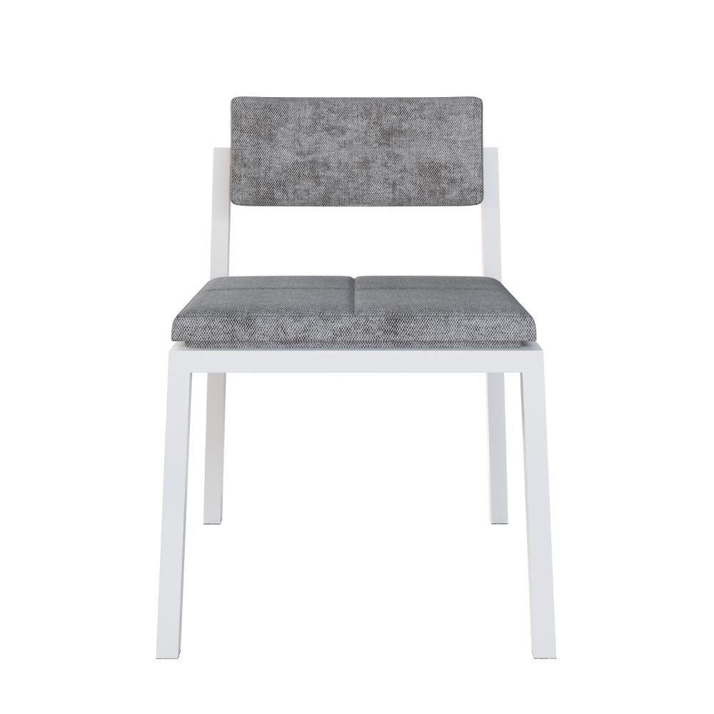 Cadeira Noah Encosto Anatômico Pés Brancos. Lautrec Cinza Lautrec Cinza - 5