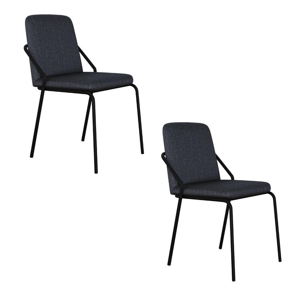 Cadeira Bloom Fixa C-4 Pes S-braco 490x580x850 Mm C-2 Un Grafite Corriente Grafite Corriente - 1