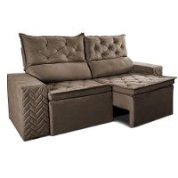 Sofá Retrátil E Reclinável 2,00m Essence Velusoft Castor Cama Inbox - 7