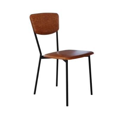Cadeira Vintage Retrô Fixa C-4 Pés 425 X505 X 830 Mm C-1 Un. Cn.caramelo Courino Caramelo