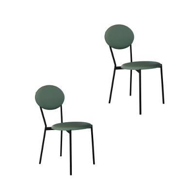 Cadeira Vintage Elipse Fixa C-4 Pes 430 X 535 X 860 Mm C-2 Un. Cn.urano Vd.salvia Cn.urano Verde Sálvia