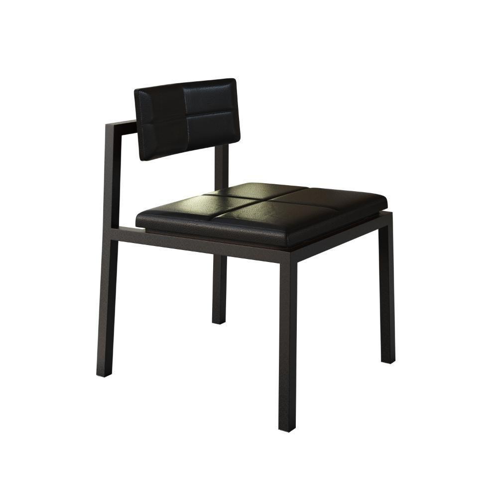 Cadeira Noah Encosto Anatômico. Courino Preto Courino Preto - 1