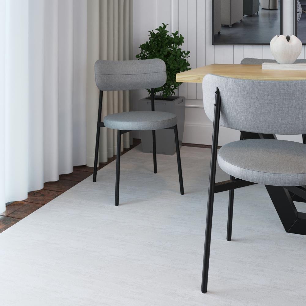 4 Unidades Cadeira Kyta Fixa C-4 Pés 50 X 44,7 X 83,8 Cm. Corriente Cinza Claro Corriente Cinza Claro - 2