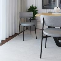 4 Unidades Cadeira Kyta Fixa C-4 Pés 50 X 44,7 X 83,8 Cm. Corriente Cinza Claro Corriente Cinza Claro - 2