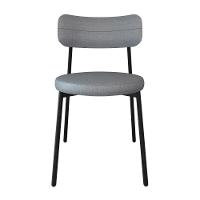 4 Unidades Cadeira Kyta Fixa C-4 Pés 50 X 44,7 X 83,8 Cm. Corriente Cinza Claro Corriente Cinza Claro