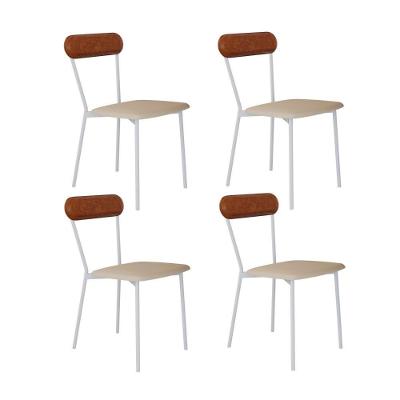 Cadeira Vintage Emília Fixa C-4 Pes 450 X 505 X 810 Mm C-4 Un. Pés Brancos. Cy.areia Lgt-cn.cml Areia Lgt-cn.caramelo