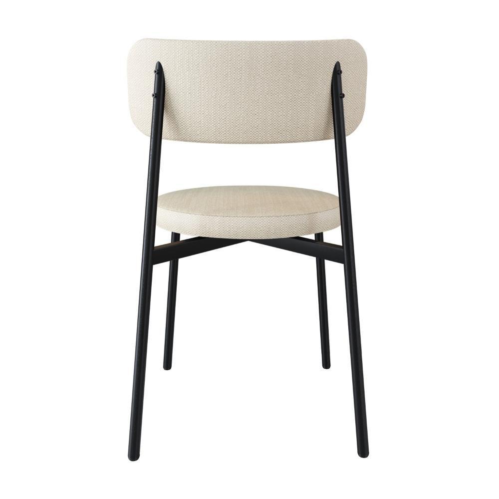 4 Unidades Cadeira Kyta Fixa C-4 Pés 50 X 44,7 X 83,8 Cm. Corriente Areia Corriente Areia - 5