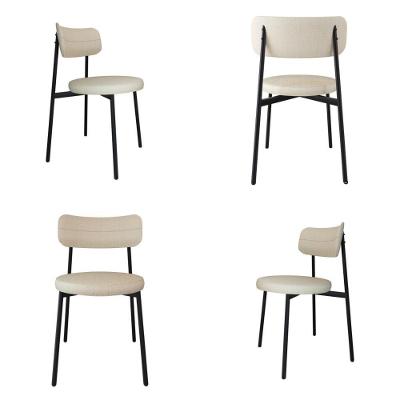 4 Unidades Cadeira Kyta Fixa C-4 Pés 50 X 44,7 X 83,8 Cm. Corriente Areia Corriente Areia