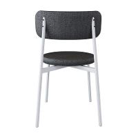 2 Unidades Cadeira Kyta Fixa C-4 Pés 50 X 44,7 X 83,8 Cm Pés Brancos. Corriente Grafite Corriente Grafite - 5