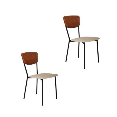 Cadeira Vintage Retrô Fixa C-4 Pés 425 X 505 X 830 Mm C-2 Un. Cy.areia Lgt-cn.cml Areia Lgt-cn.caramelo