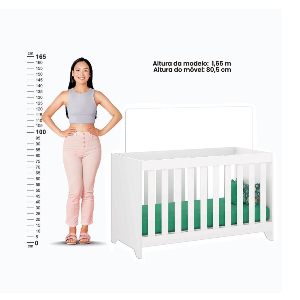 Berço Multifuncio3x1+ Cômoda Ditália 3 Gavetas Bbi-51 Dm-219 - 4