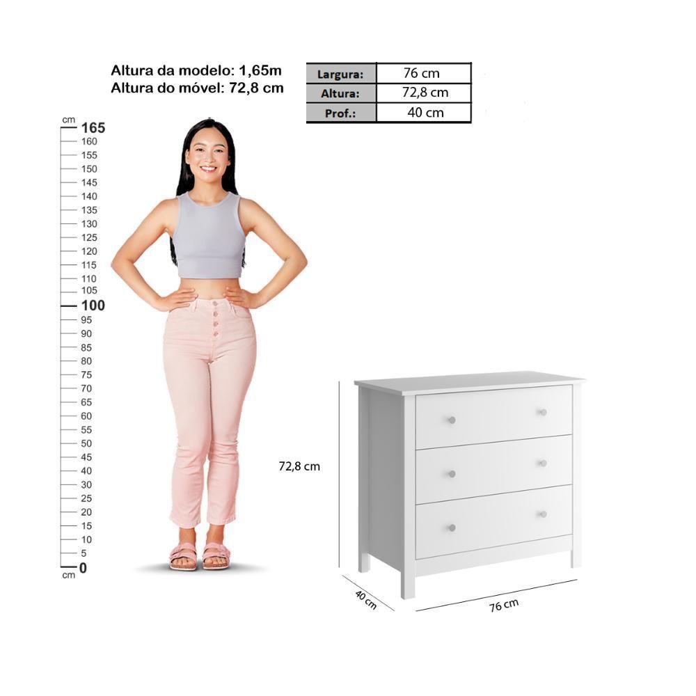 Berço Multifuncio3x1+ Cômoda Ditália 3 Gavetas Bbi-51 Dm-219 - 5