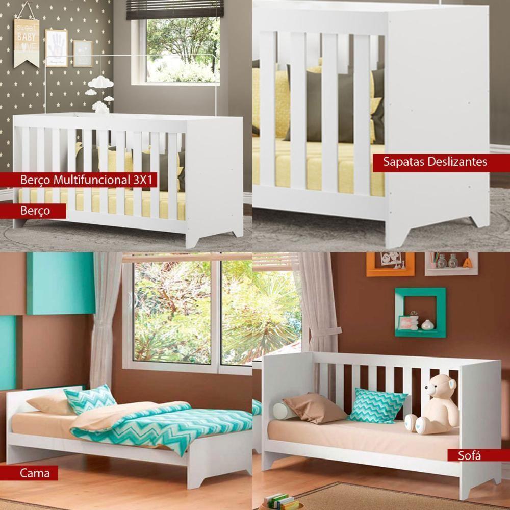 Berço Multifuncio3x1+ Cômoda Ditália 3 Gavetas Bbi-51 Dm-219 - 10