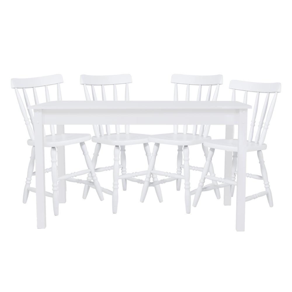 Mesa De Jantar Ditália Com 4 Cadeiras Ja-225 Branco - 1