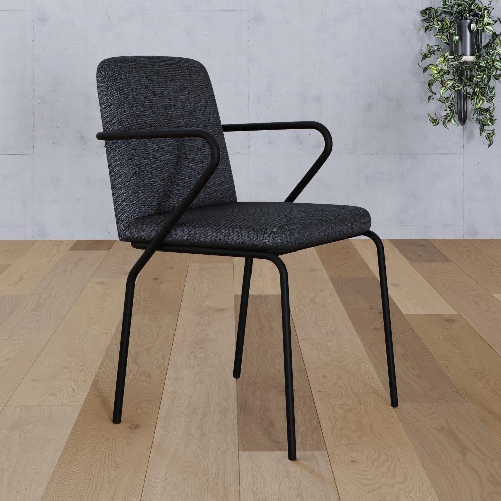 Cadeira Bloom Fixa C-4 Pes C-braco 490x580x850 Mm C-1 Un Grafite Corriente Grafite Corriente - 2