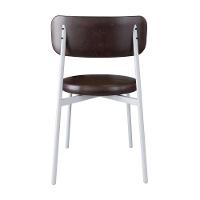 Cadeira Kyta Fixa C-4 Pés 50 X 44,7 X 83,8 Cm Pés Brancos. Courino Café Courino Café - 5