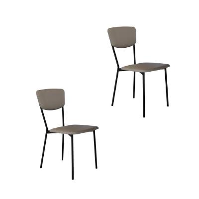 Cadeira Vintage Retrô Fixa C-4 Pés 425 X 505 X 830 Mm C-2 Un. Cn.venus Cinza Cn.venus Cinza