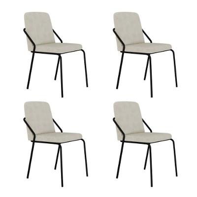 Cadeira Bloom Fixa C-4 Pes S-braco 490x580x850 Mm C-4 Un Boucle Vanilla Boucle Vanilla