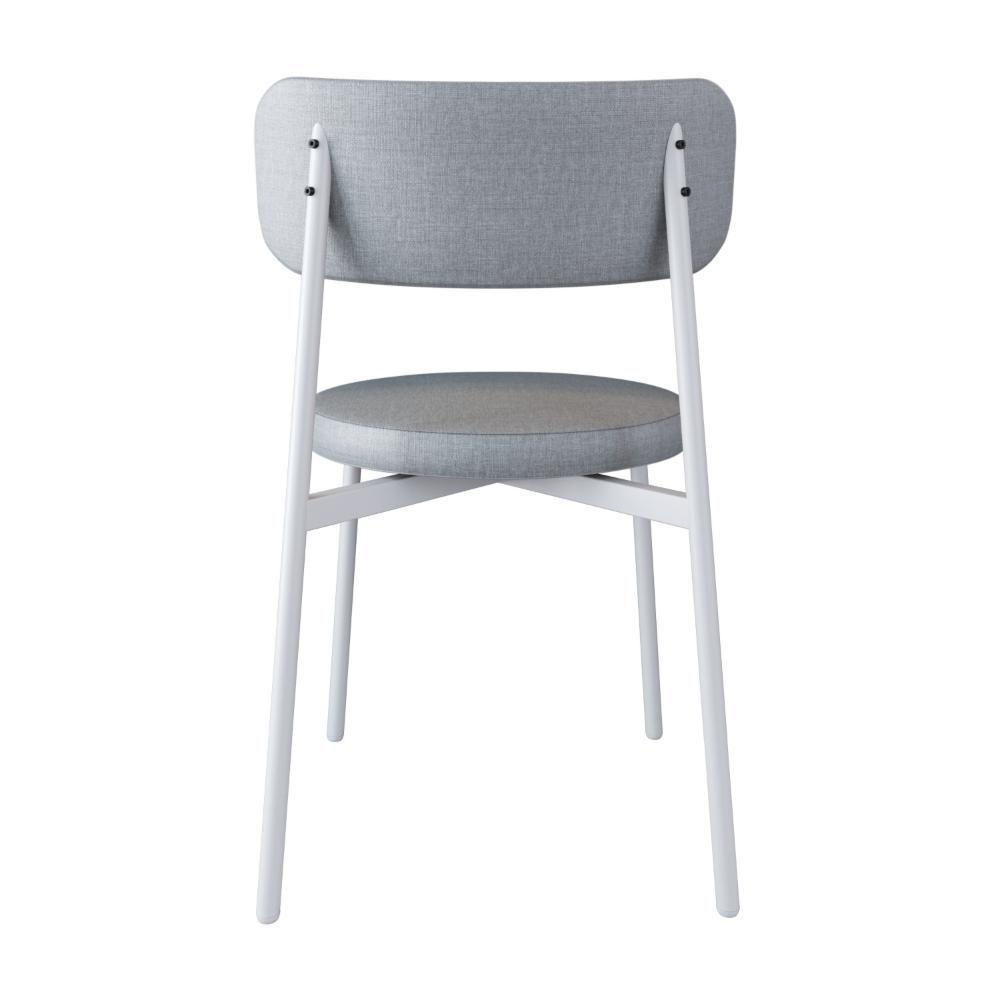 Cadeira Kyta Fixa C-4 Pés 50 X 44,7 X 83,8 Cm Pés Brancos. Corriente Cinza Claro Corriente Cinza Claro - 5