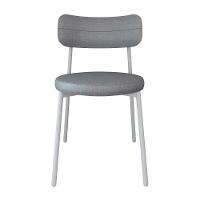 Cadeira Kyta Fixa C-4 Pés 50 X 44,7 X 83,8 Cm Pés Brancos. Corriente Cinza Claro Corriente Cinza Claro