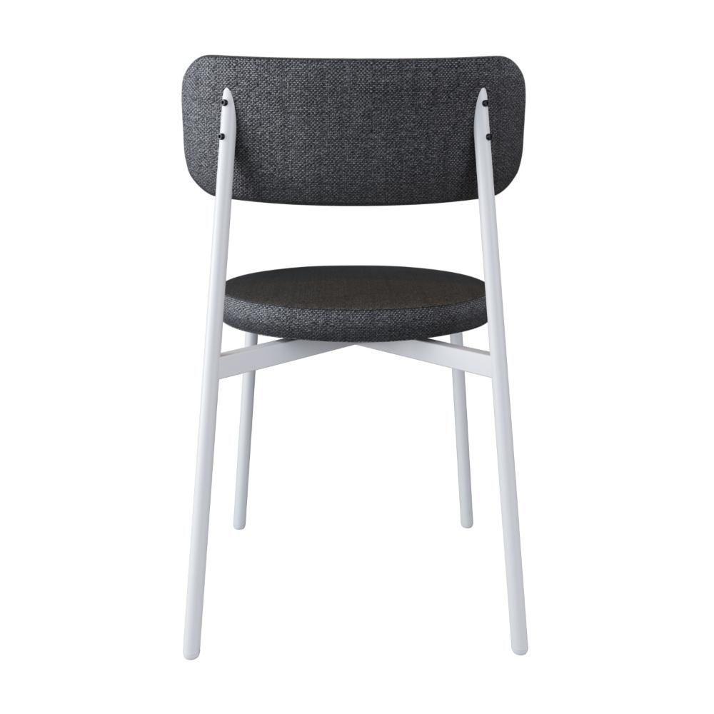 Cadeira Kyta Fixa C-4 Pés 50 X 44,7 X 83,8 Cm Pés Brancos. Corriente Grafite Corriente Grafite - 5