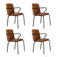 Cadeira Bloom Fixa C-4 Pes C-braco 490x580x850 Mm C-4 Un Courino Caramelo Courino Caramelo - 1