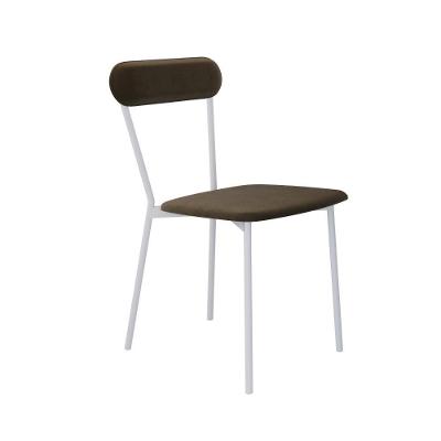 Cadeira Vintage Emília Fixa C-4 Pes 450 X 505 X 810 Mm C-1 Un. Pés Brancos.vld.sand Veludo Sand