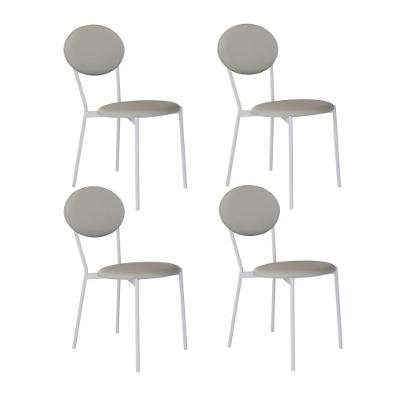 Cadeira Vintage Elipse Fixa C-4 Pes 430 X 535 X 860 Mm C-4 Un. Pés Brancos. Cn.saturno Off White Cn.saturno Off White