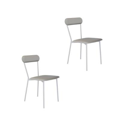 Cadeira Vintage Emília Fixa C-4 Pes 450 X 505 X 810 Mm C-2 Un. Pés Brancos. Cn.saturno Off White Cn.saturno Off White