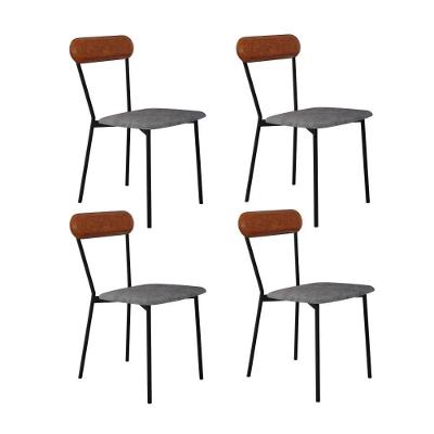 Cadeira Vintage Emília Fixa C-4 Pes 450 X 505 X 810 Mm C-4 Un.cy.nev.pta-cn.cml Névoa Pta-cn.caramelo