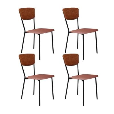 Cadeira Vintage Retrô Fixa C-4 Pés 425 X 505 X 830 Mm C-4 Un. Cy.tlp.rse-cn.cml Tulipa Rse-cn.caramelo
