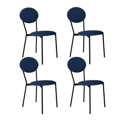 Cadeira Vintage Elipse Fixa C-4 Pes 430 X 535 X 860 Mm C-4 Un. Cy.azul Jeans Azul Jeans City