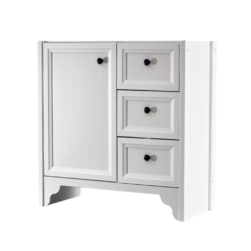 Gabinete Armário Banheiro Ditália 1 Porta 3 Gavetas Bn-05 Branco - 1