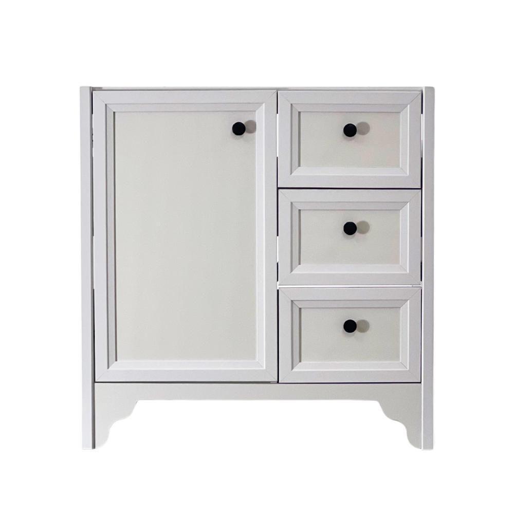 Gabinete Armário Banheiro Ditália 1 Porta 3 Gavetas Bn-05 Branco - 2