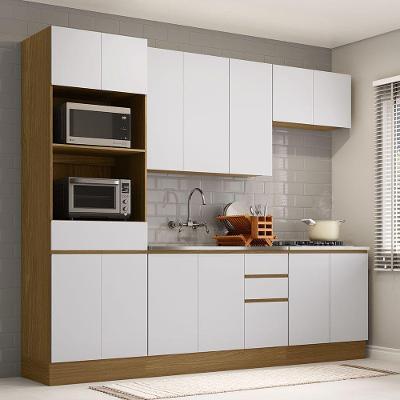 Cozinha Completa 5 Pçs Espaços Para Micro-ondas E Tampo Freijó/cinza Cristal