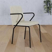 Cadeira Bloom Fixa C-4 Pes C-braco 490x580x850 Mm C-4 Un Boucle Vanilla Boucle Vanilla - 2