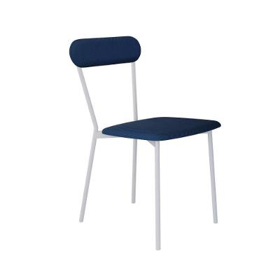 Cadeira Vintage Emília Fixa C-4 Pes 450 X 505 X 810 Mm C-1 Un. Pés Brancos. Cy.azul Jeans Azul Jeans City