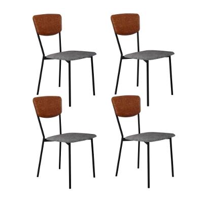 Cadeira Vintage Retrô Fixa C-4 Pés 425 X 505 X 830 Mm C-4 Un. Cy.nev.pta-cn.cml Névoa Pta-cn.caramelo