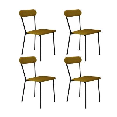 Cadeira Vintage Emília Fixa C-4 Pes 450 X 505 X 810 Mm C-4 Un.cy Mostarda Mostarda City