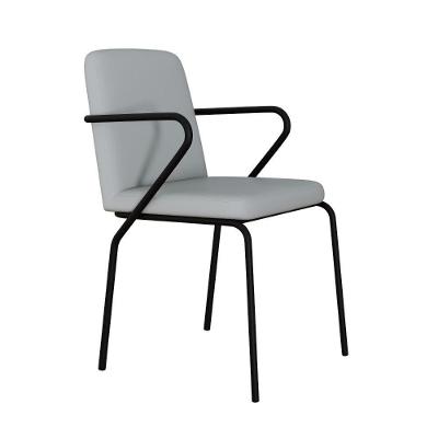 Cadeira Bloom Fixa C-4 Pes C-braco 490x580x850 Mm C-1 Un Courino Saturno Off White Courino Saturno Off White