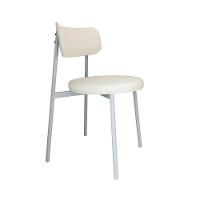 Cadeira Kyta Fixa C-4 Pés 50 X 44,7 X 83,8 Cm Pés Brancos. Corriente Palha Corriente Palha - 1