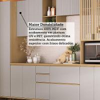 Cozinha Completa 6 Pçs Espaço Micro-ondas E Tampo 340cm Carvalho/cinza Cristal - 5